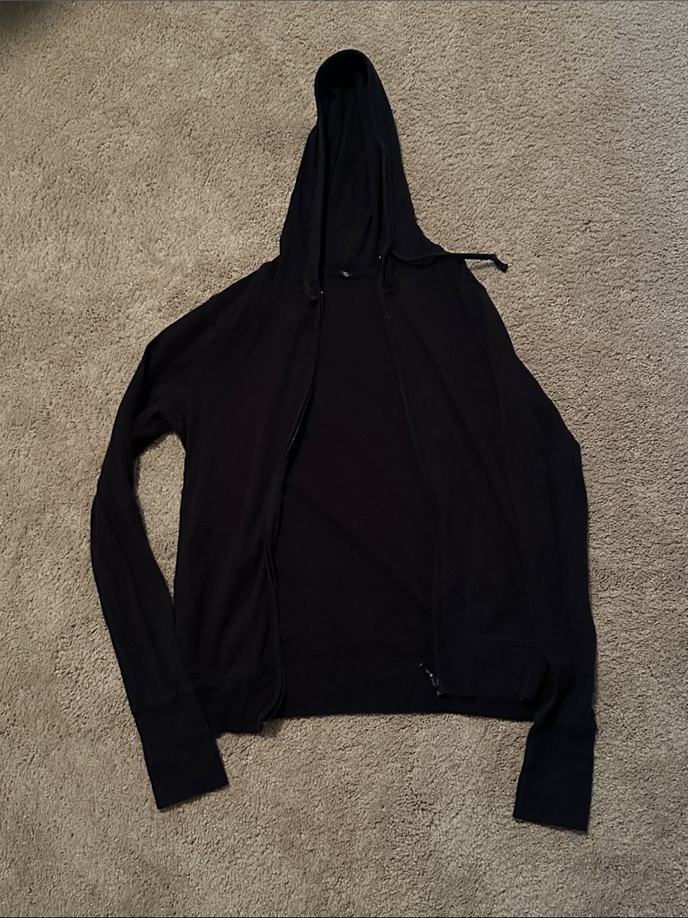 Uniqlo Black Lightweight Hooded Zip-Up
